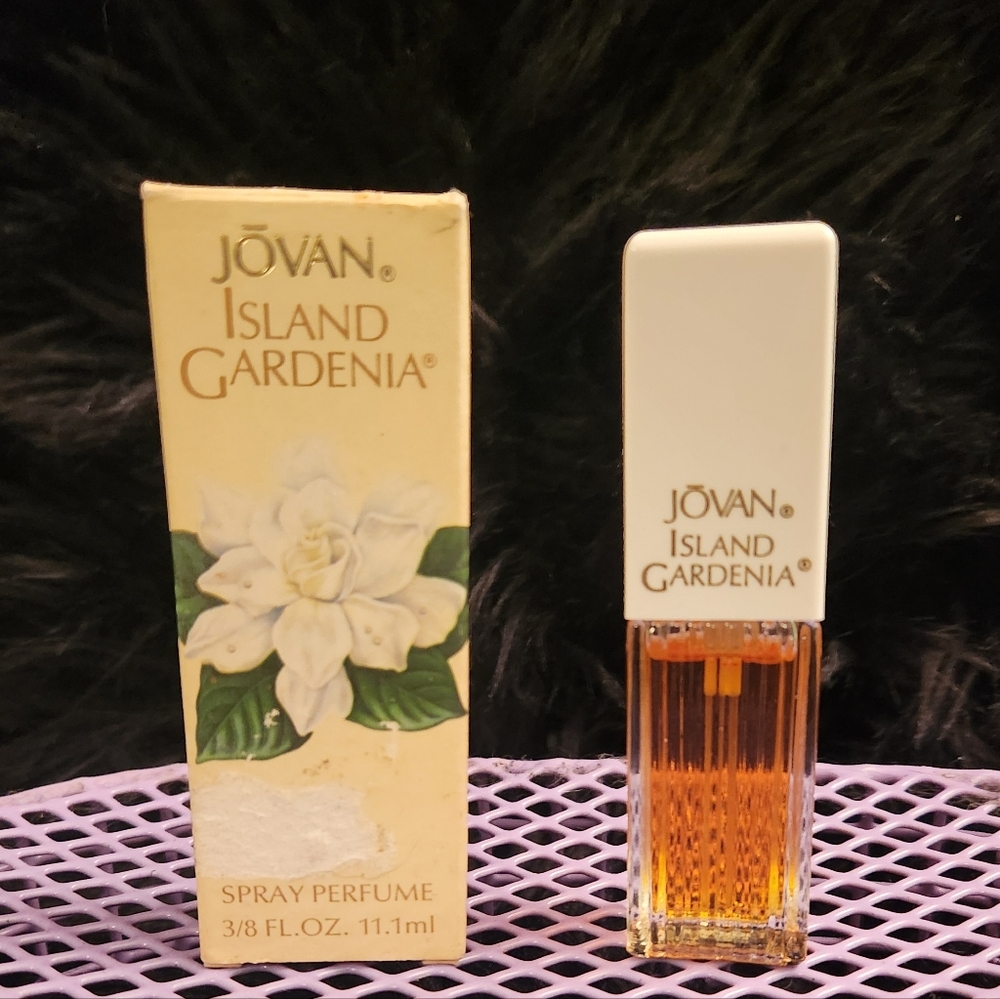 Jovan Island Gardenia Spray Perfume in it's original box.